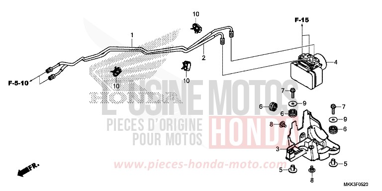 ABS-MODULATOR von Africa Twin MAT BALLISTIC BLACK METALLIC (NHA86) von 2018